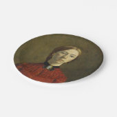 Selbstportrait (von Gwen John) Pappteller (Schrägansicht)