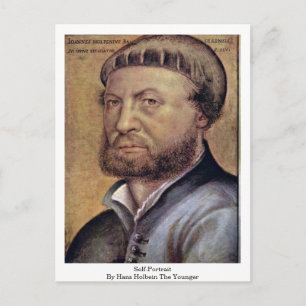 Selbstportrait von Hans Holbein dem Jüngeren Postkarte