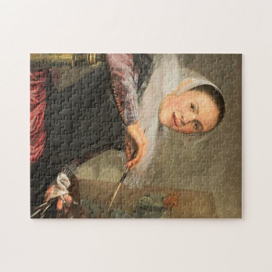 Selbstportrait von Judith Leyster Puzzle (Horizontal)