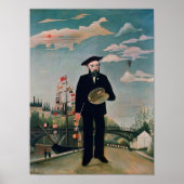 Selbstportrait, von L'ile Saint-Louis, 1890 Poster (Vorne)