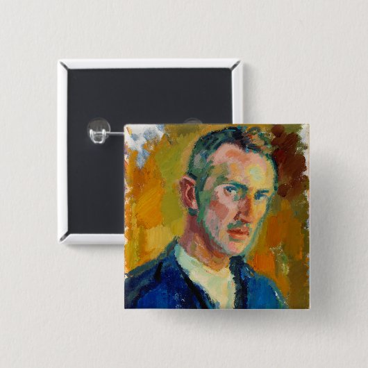 Selbstportrait (von Magnus Enckell) Button (Vorne & Hinten)