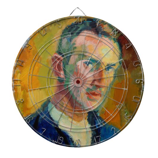 Selbstportrait (von Magnus Enckell) Dartscheibe (vorne)