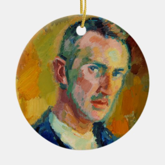 Selbstportrait (von Magnus Enckell) Keramik Ornament (Vorne)