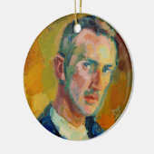 Selbstportrait (von Magnus Enckell) Keramik Ornament (Links)