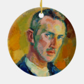 Selbstportrait (von Magnus Enckell) Keramik Ornament (Hinten)