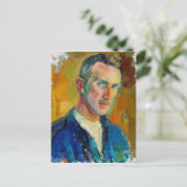 Selbstportrait (von Magnus Enckell) Postkarte (Stehend Vorderseite)