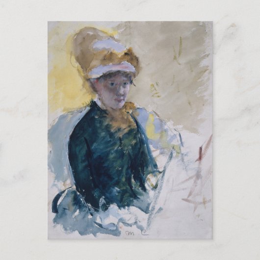 Selbstportrait von Mary Cassatt Postkarte (Vorderseite)