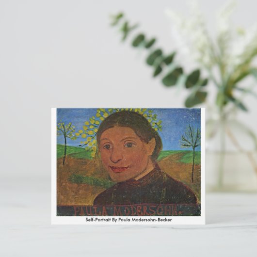 Selbstportrait von Paula Modersohn-Becker Postkarte (Stehend Vorderseite)