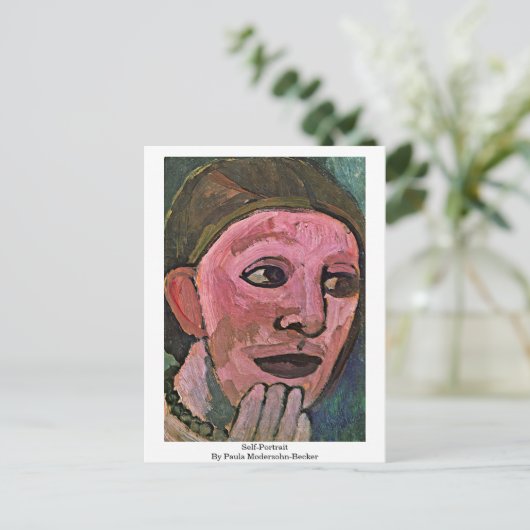 Selbstportrait von Paula Modersohn-Becker Postkarte (Stehend Vorderseite)