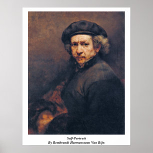 Selbstportrait von Rembrandt Harmenszoon Van Rijn Poster