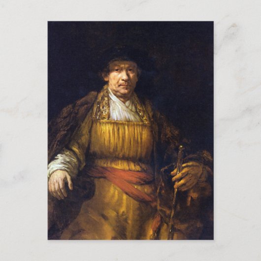 Selbstportrait von Rembrandt Harmenszoon van Rijn Postkarte (Vorderseite)