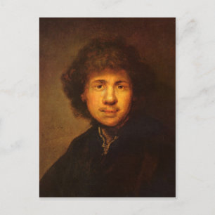 Selbstportrait von Rembrandt Harmenszoon van Rijn Postkarte