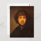 Selbstportrait von Rembrandt Harmenszoon van Rijn Postkarte (Vorne/Hinten)