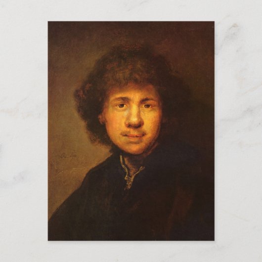 Selbstportrait von Rembrandt Harmenszoon van Rijn Postkarte (Vorderseite)