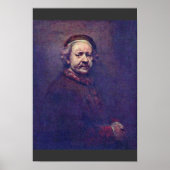Selbstportrait. von Rembrandt Van Rijn Poster (Vorne)