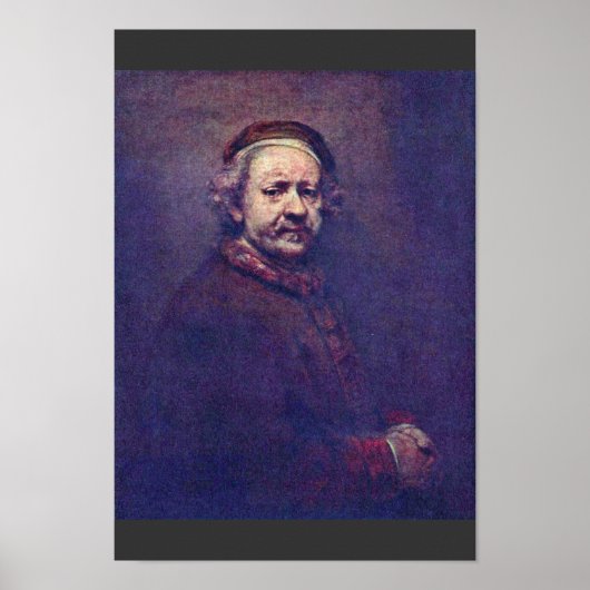 Selbstportrait. von Rembrandt Van Rijn Poster (Vorne)