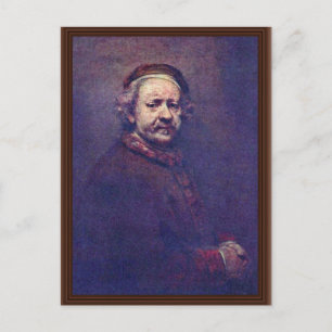 Selbstportrait. von Rembrandt Van Rijn Postkarte
