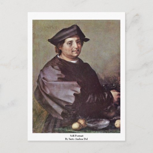 Selbstportrait von Sarto Andrea Del Postkarte (Vorderseite)