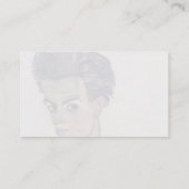 Selbstportrait von Schiele Egon Visitenkarte (Rückseite)