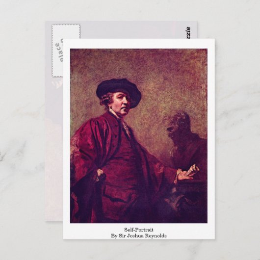 Selbstportrait von Sir Joshua Reynolds Postkarte (Vorne/Hinten)