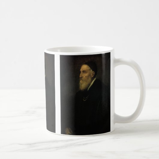 Selbstportrait von tiitianischer, Vintager Renaiss Kaffeetasse (Rechts)
