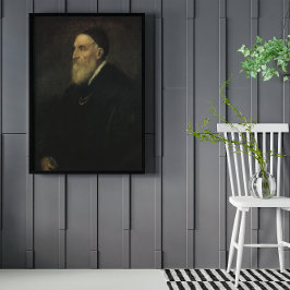 Selbstportrait von tiitianischer, Vintager Renaiss Poster