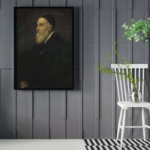Selbstportrait von tiitianischer, Vintager Renaiss Poster