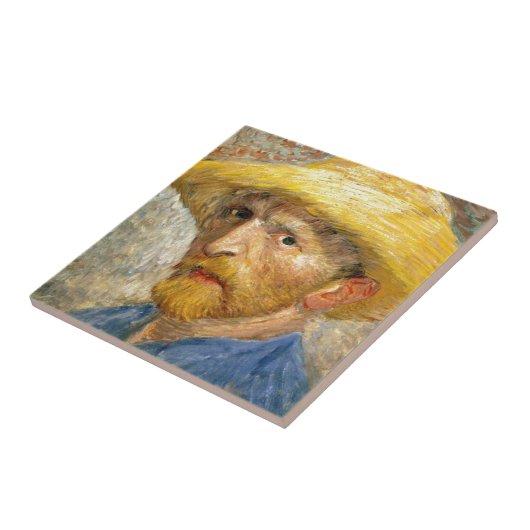 Selbstportrait von Vincent Van Gogh Fliese (Seite)