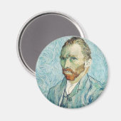 Selbstportrait von Vincent Van Gogh Magnet (Vorderseite/Rückseite)