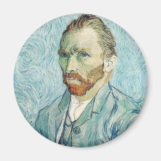 Selbstportrait von Vincent Van Gogh Magnet (Vorne)