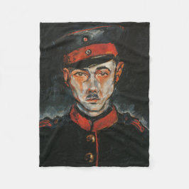 Selbstportrait (von Walter Gramatté) Fleecedecke