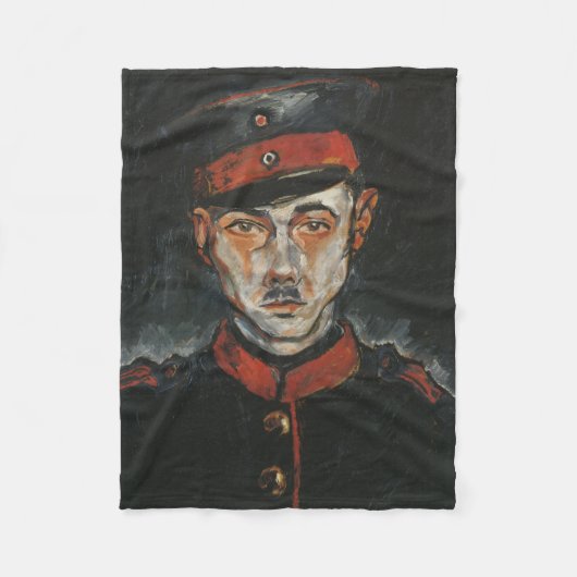 Selbstportrait (von Walter Gramatté) Fleecedecke (Vorderseite)