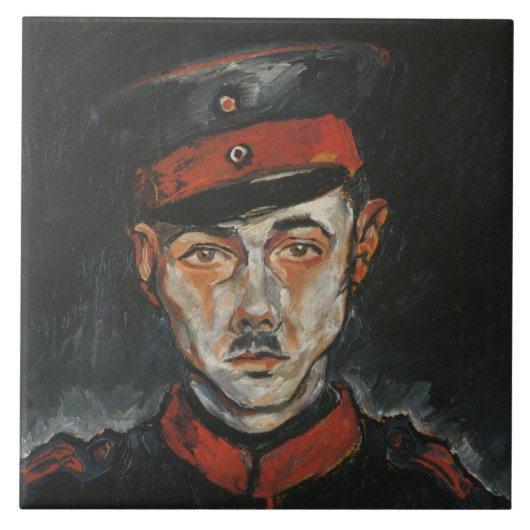 Selbstportrait (von Walter Gramatté) Fliese (Vorderseite)