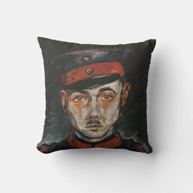 Selbstportrait (von Walter Gramatté) Kissen (Vorderseite)