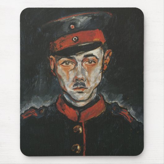 Selbstportrait (von Walter Gramatté) Mousepad (Vorne)