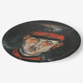 Selbstportrait (von Walter Gramatté) Pappteller (Schrägansicht)