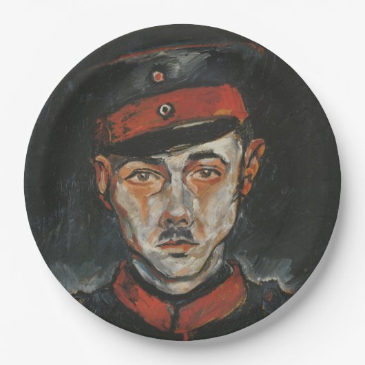 Selbstportrait (von Walter Gramatté) Pappteller (Vorderseite)