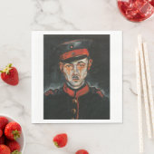 Selbstportrait (von Walter Gramatté) Serviette (Beispiel)