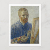 Selbstportrait vor Easel, Van Gogh Fine Art Postkarte (Vorderseite)