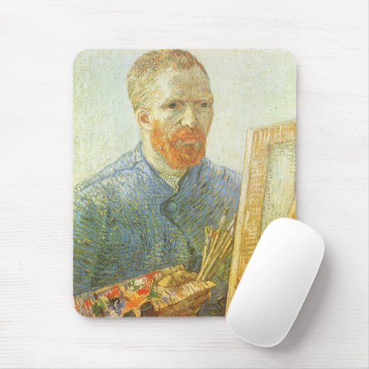 Selbstportrait vor Easel, Vincent van Gogh Mousepad (Mit Mouse)