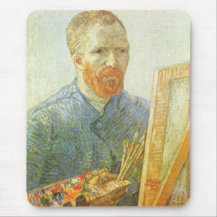 Selbstportrait vor Easel, Vincent van Gogh Mousepad