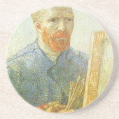 Selbstportrait vor Easel, Vincent van Gogh Sandstein Untersetzer (Vorne)