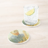 Selbstportrait vor Easel, Vincent van Gogh Sandstein Untersetzer (Seite)