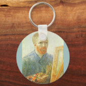 Selbstportrait vor Easel, Vincent van Gogh Schlüsselanhänger (Vorderseite)