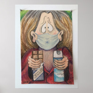 "Selbstportrait während einer Pandemie" von Barbar Poster