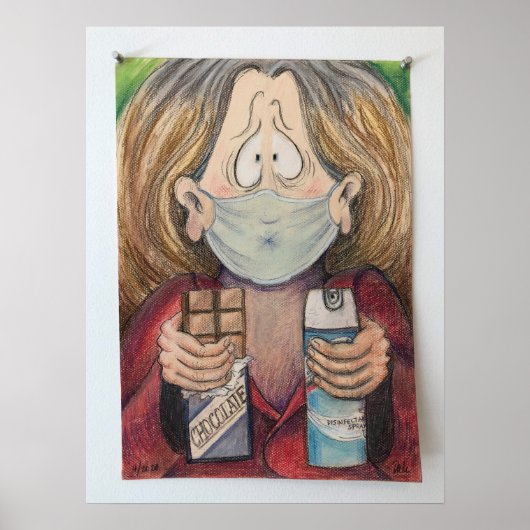 "Selbstportrait während einer Pandemie" von Barbar Poster (Vorne)