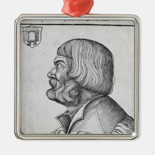 Selbstporträt, 1527 silbernes ornament (Vorne)