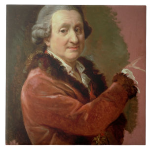 Selbstporträt, 1773-87 (Öl auf Leinwand) Fliese