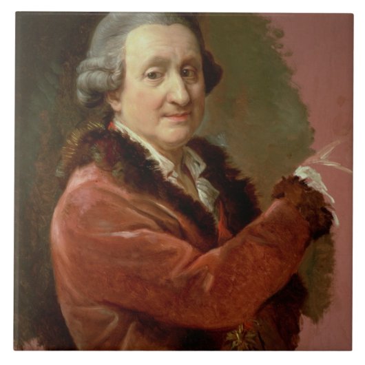 Selbstporträt, 1773-87 (Öl auf Leinwand) Fliese (Vorderseite)
