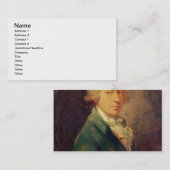 Selbstporträt, 1787 (Öl auf Leinwand) 2 Visitenkarte (Vorne/Hinten)